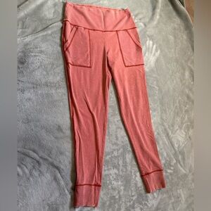 Aerie Red Acid Wash Joggers
